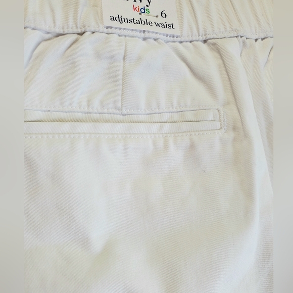 Crown & Ivy Girls Black Chino Scalloped Hem Pull-on Shorts Size 6 - Picture 6 of 7